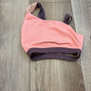 Pink and Purple One-Shoulder Top